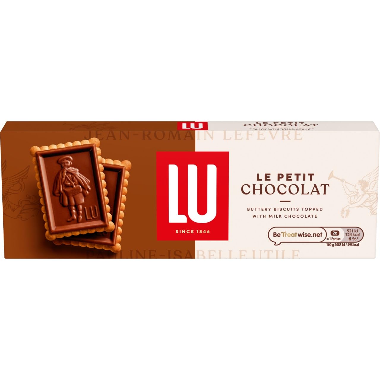 LU Le Petit Chocolat Milk Chocolate Coated Biscuits, Classic French Buttery