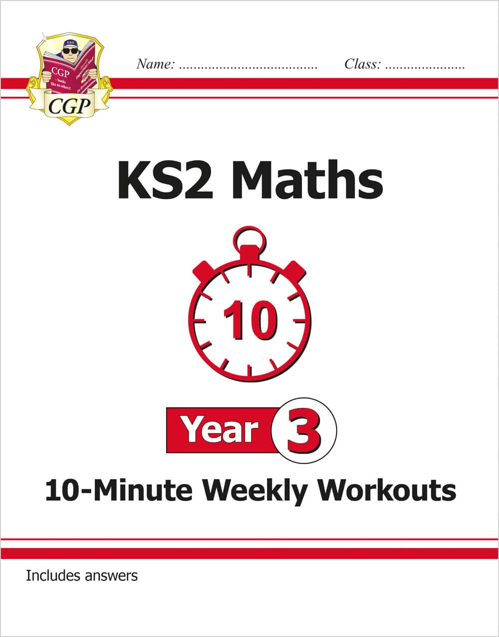 CGP KS2 Maths 10-Minute Weekly Workouts - Year 3 Study Aid | Paperback | English 1