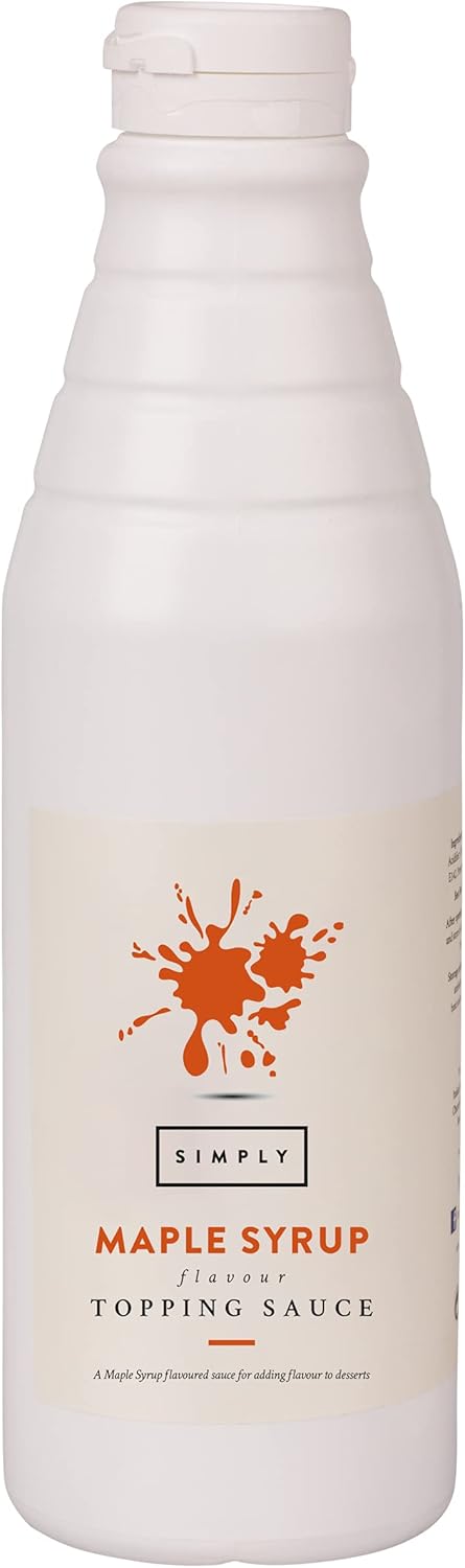 Simply - Ahornsirup-Topping-Sauce, milchfreie Dessertsauce für Eis, Pfannkuchen und Getränke