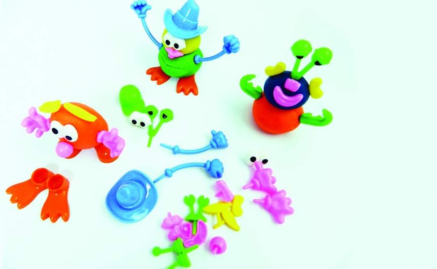 Craftplay Plastic Dough/Potato People Shapes - Pack of 52 Face & Body Features