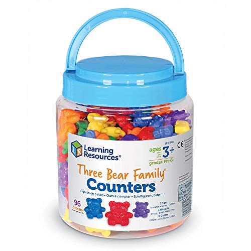 Learning Resources The Original Three Bear Family Counters - 96-Piece Rainbow Maths Set for Ages 3+ 17