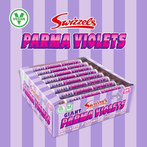 Swizzels Giant Parma Violets 24 Rolls (24 x 40 g) - Vegan-Friendly Retro Sweets Multipack 7