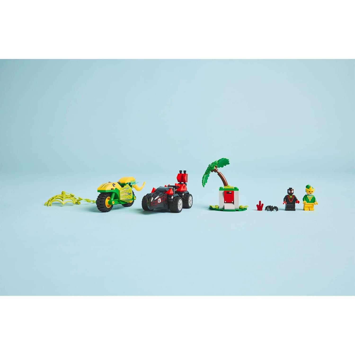 LEGO Marvel Spin and Electro Dinosaur Vehicle Chase Set - Buildable Super Hero Playset for Kids 4+
