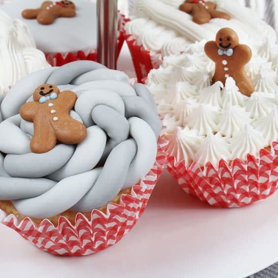Culpitt - Gingerbread Man Sugar Pipings Edible Royal Icing Cake Decorations Bulk Pack of 60 3