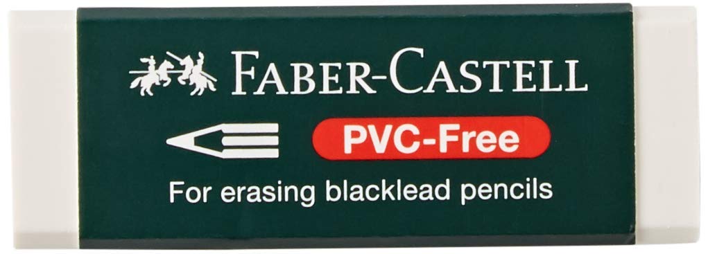 Faber-Castell Vinyl Cube Eraser - Dust-Free Smudge-Free Erasing | White | 65x25x13mm