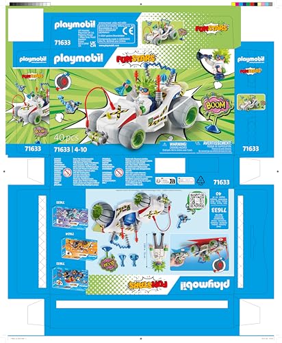 Playmobil 71633 Funstars: Racing Professor Playset with Retractable Motor Kart - Ages 4+ 7