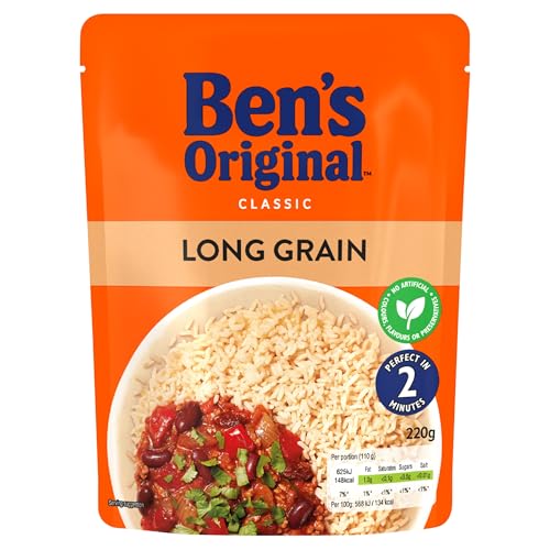 Ben's Original Long Grain Microwave Rice, 6 x 220 g Pouches 8