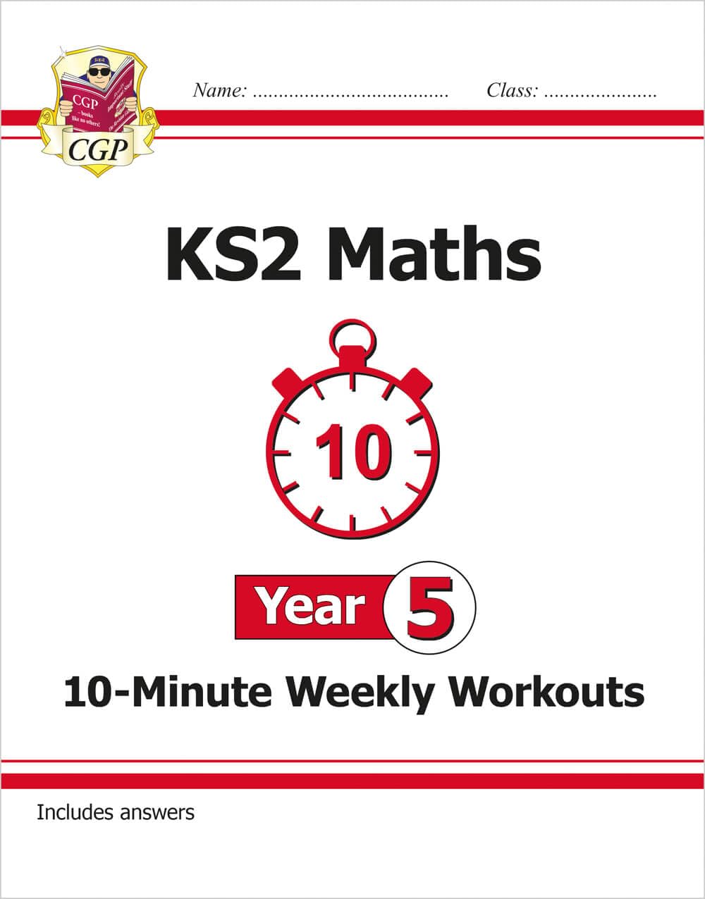 CGP KS2 Maths 10-Minute Weekly Workouts - Year 5 Study Aid | Paperback | English 1