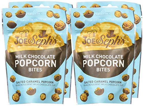 Joe & Seph's Milk Chocolate Popcorn Bites 63g - Salted Caramel Crunchy Snack 4