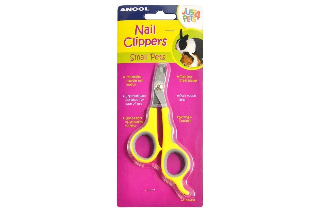 Ancol Ergo Animal Nail Clippers - Small Pet Claw Trimming | Soft Grips | High Carbon Steel