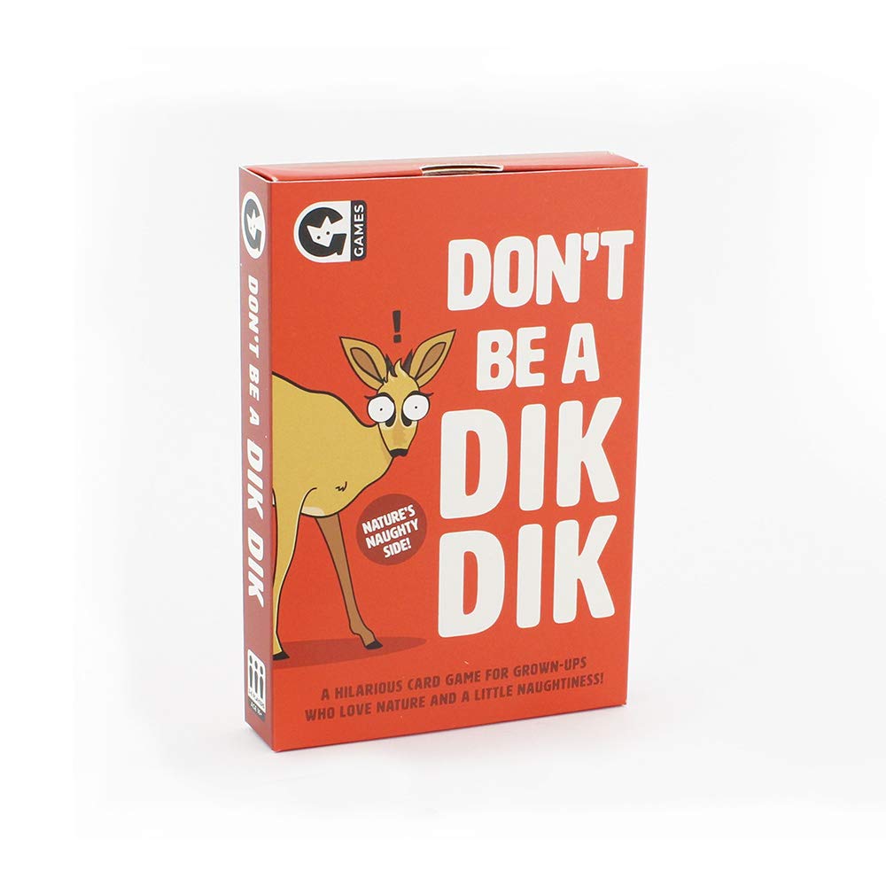 Ginger Fox Don't Be A Dik Dik Card Game - Hilarious Adult Nature Party Game for 3-6 Players