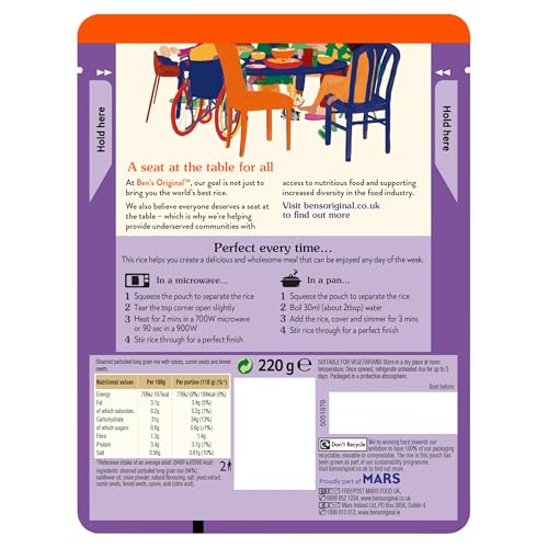 Ben's Original Pilau-Mikrowellenreis, Großpackung, 6 Beutel à 220 g 7