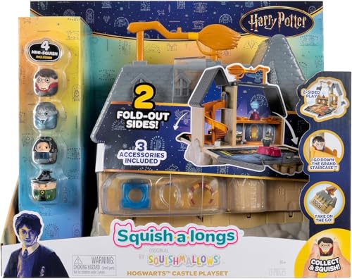 Squish-a-longs Harry Potter Hogwarts Castle Playset with Mini Figures - Severus Snape, Harry Potter, McGonagall, Moaning Myrtle 11