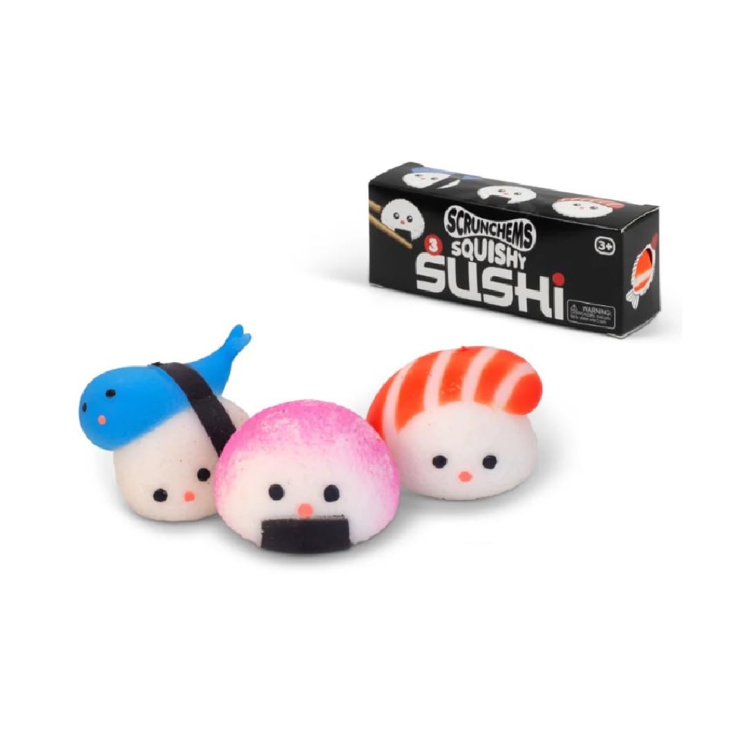 Tobar Scrunchems SUSHI Squish Ball - Glow in the Dark Stress Relief Squeeze Toy for Kids & Adults