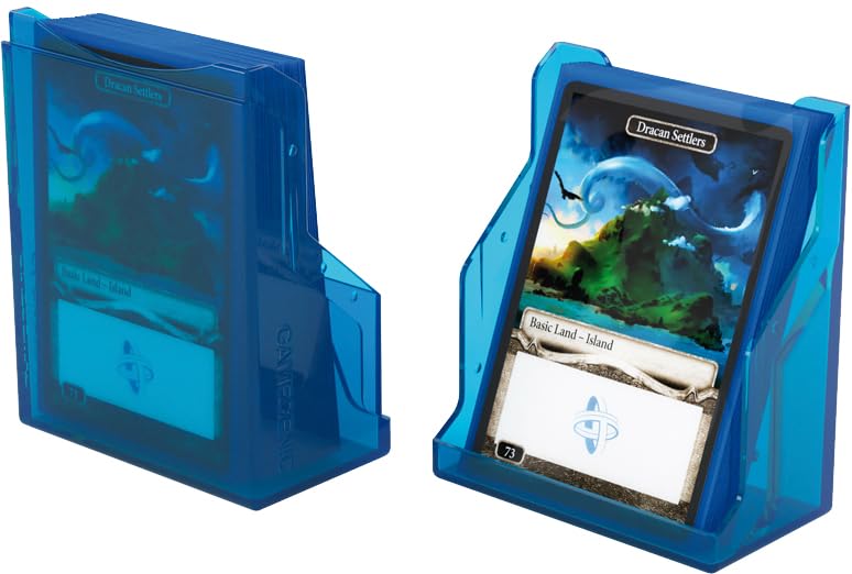 Gamegenic Bastion 50+ XL Card Box - Blue | Secure Closure | Fits Double-Sleeved Cards 4