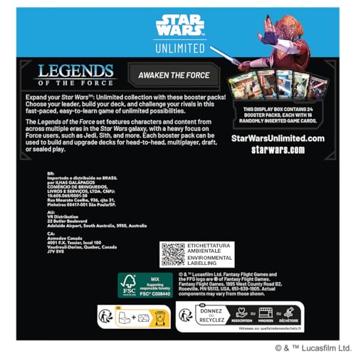 Fantasy Flight Games Star Wars: Unlimited Legends of the Force Booster Display 4