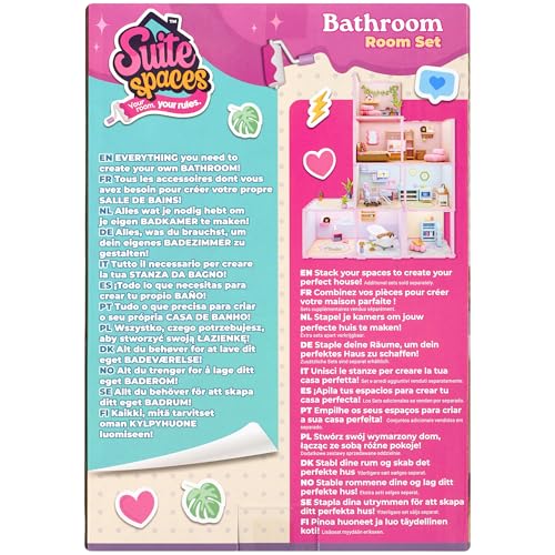 Goliath Suite Spaces - Bathroom Set - Modular Playroom for 3-4" Dolls - 20-Piece Buildable Set 5