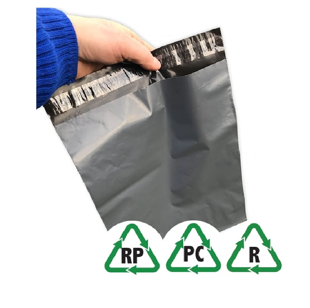 G4GADGET Grey Poly Mailing Bags - 50 Pack, 10x14 Size | Heavy Duty, Waterproof Shipping Mailers 8