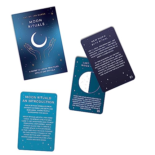 Gift Republic 100 Moon Ritual Cards for Self Care, Spells, and Affirmations 3