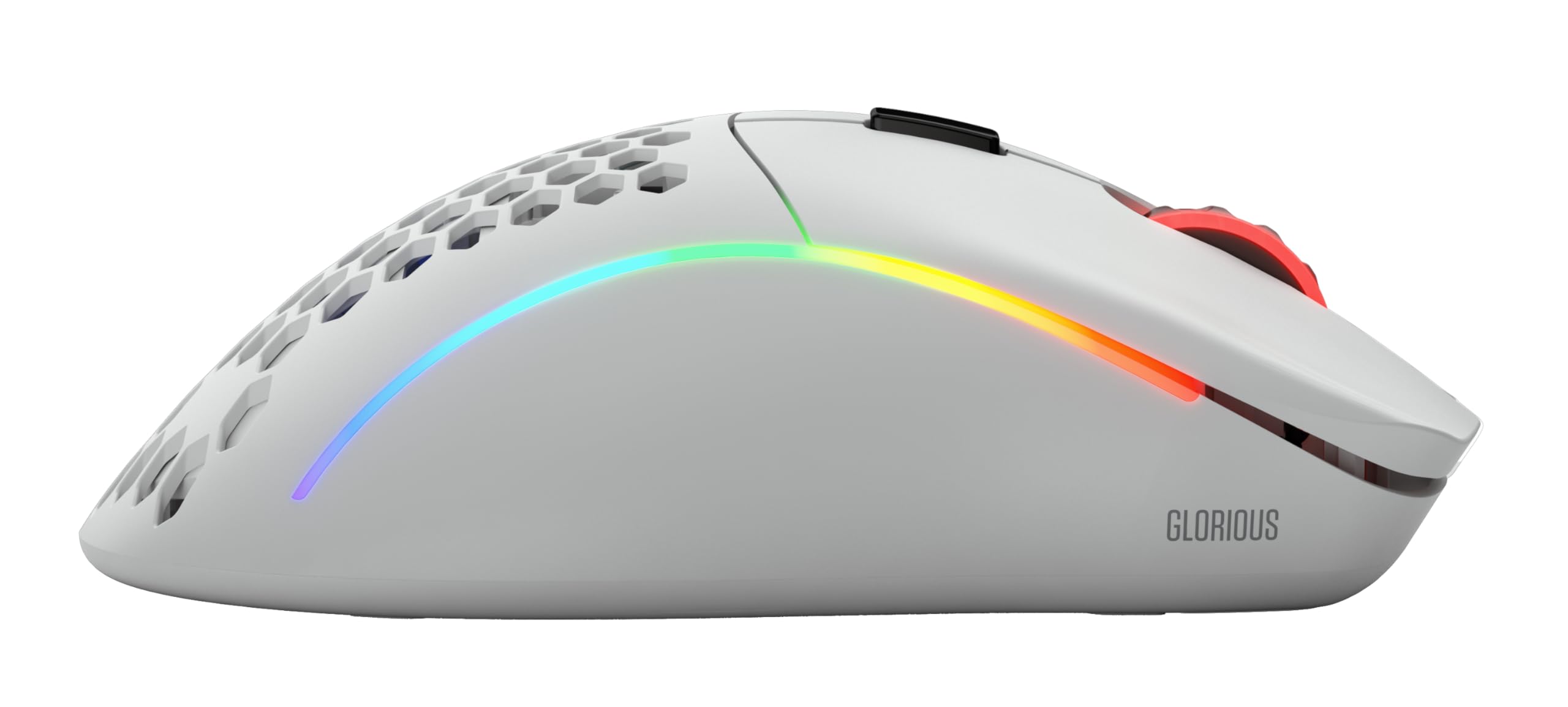 GLORIOUS Model D Wireless Gaming Mouse - 69g Lightweight, 2.4GHz Wireless, 71H Battery, BAMF Sensor, RGB, Ergonomic, 6 Button, Matte White