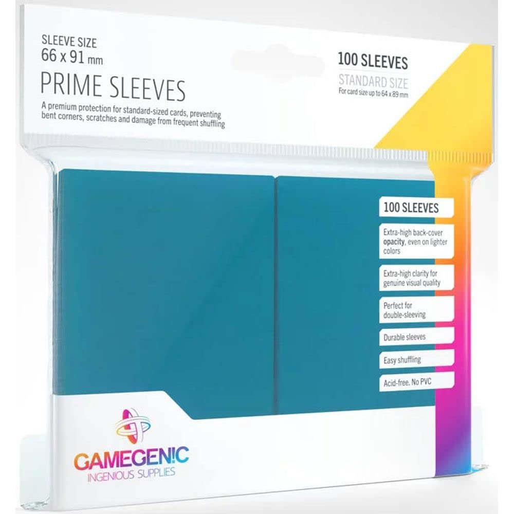 Gamegenic Prime Sleeves - 100-Pack Blue Card Protectors for Trading Card Games