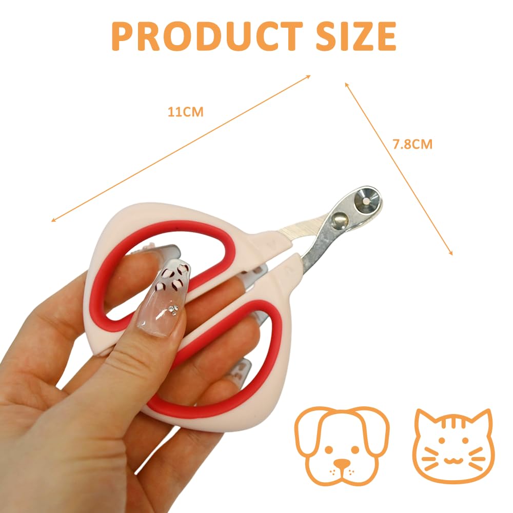 RAM ONLINE Professional Cat Nail Clippers - Stainless Steel Blades | Safety Guard | Ergonomic Grip 5