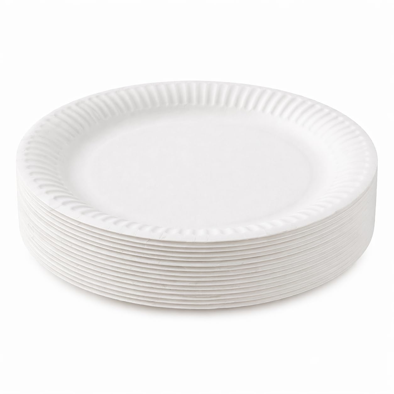 bar@drinkstuff White Paper Plates - Pack of 100 | 23cm Diameter | Disposable