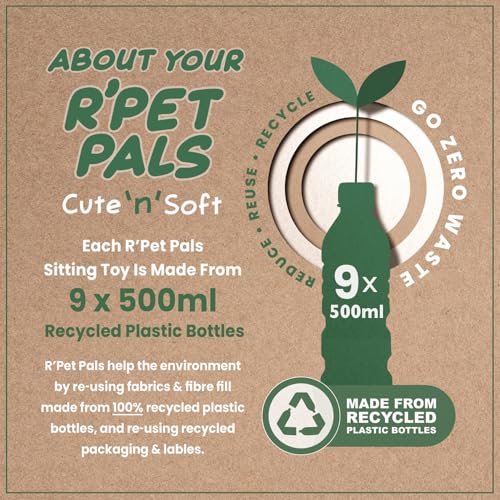 Lesser & Pavey RPET Pals Hughie Sitting Cow - Eco-Friendly Plush Stuffed Animal 7