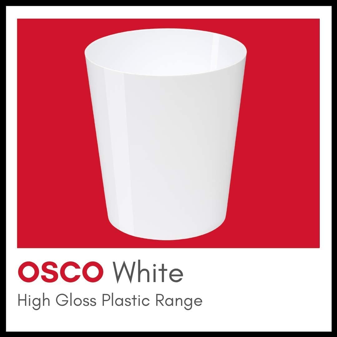 Osco White Hi-Gloss ABS Plastic Cube Desk Organiser - 3 Drawers | Stackable | Fits IKEA KALLAX 6