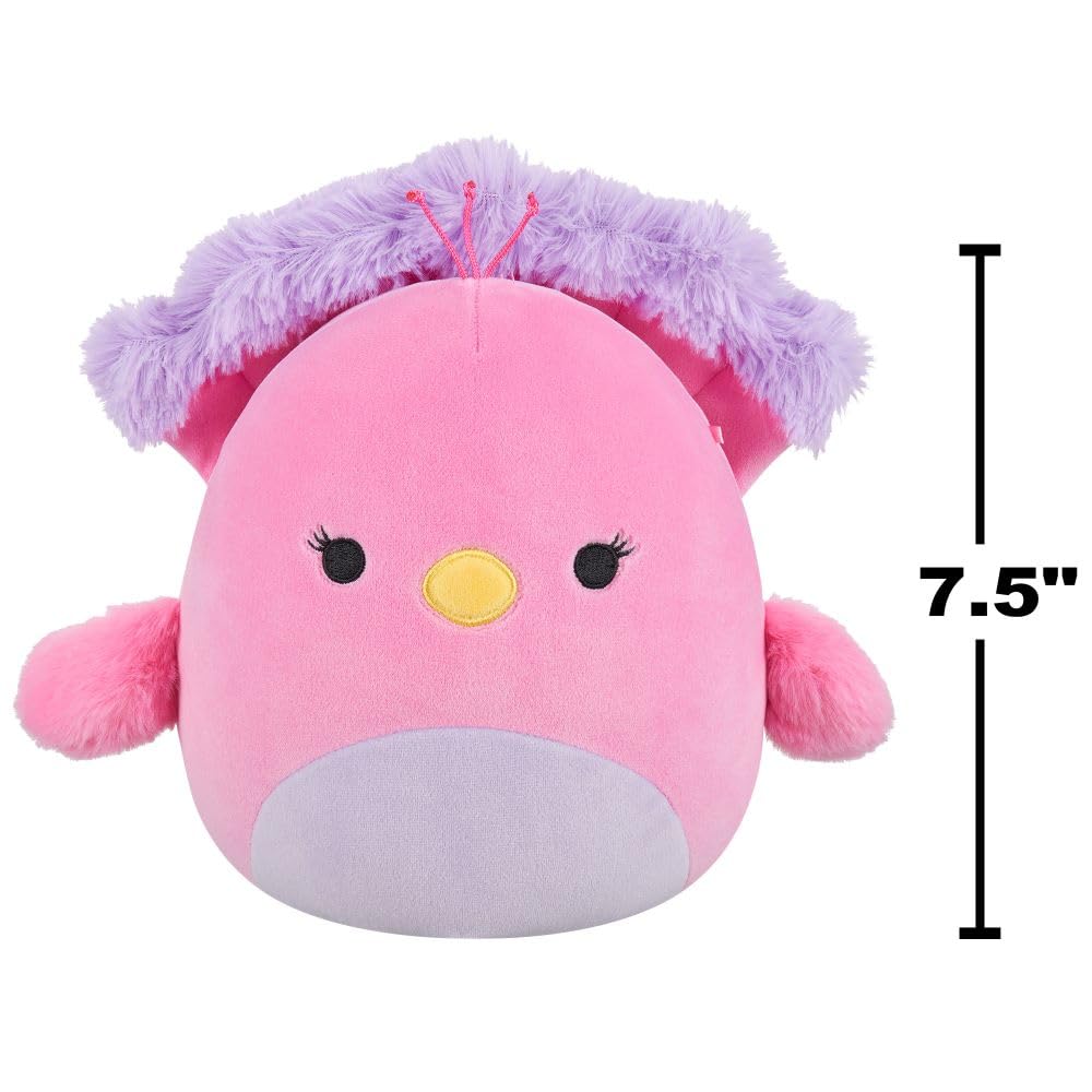 Squishmallows Sweetpea the Peacock - 7.5-Inch Plush Toy for Ages 3+ 4