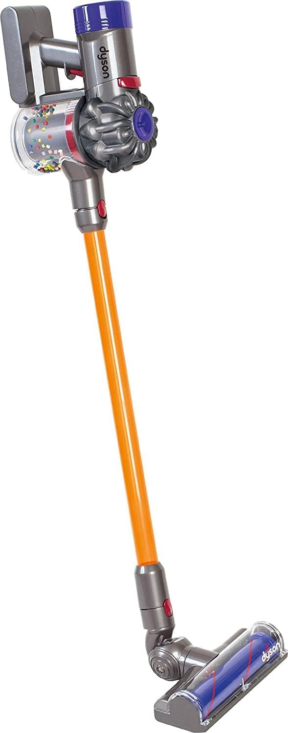 Casdon Dyson Cordless Vacuum Toy - Realistic Role-Play | Ages 3+ | Purple & Orange