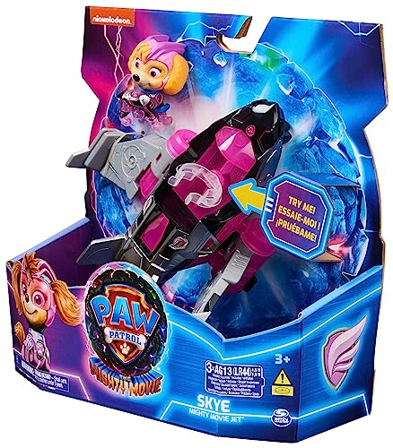 PAW Patrol: The Mighty Movie Skye's Rescue Jet with Light-Up Action Figure, Lights & Sounds - Kids' Toy for Ages 3+ 10