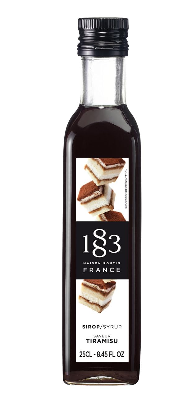 1883 MAISON ROUTIN Premium Tiramisu Syrup - Coffee & Cocoa Dessert Flavour | 250 ml