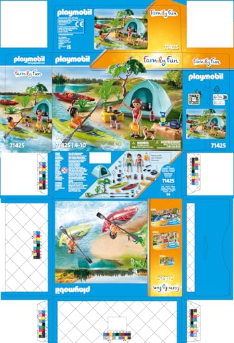 Playmobil 71425 Family Fun Campsite with Campfire - Outdoor Adventure Playset for Kids 4+ 8