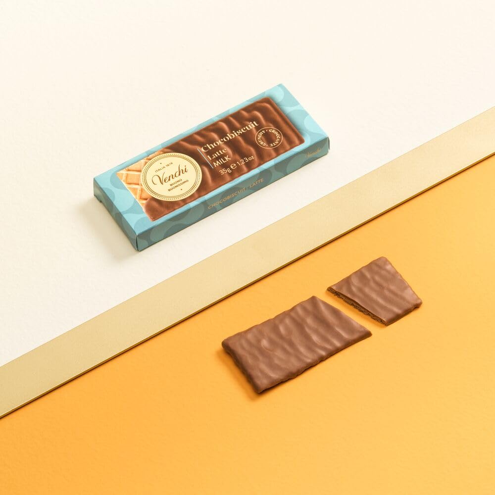 Venchi - ChocoBiscuit Snack Bar with Milk Chocolate Coated Double Wafer 8