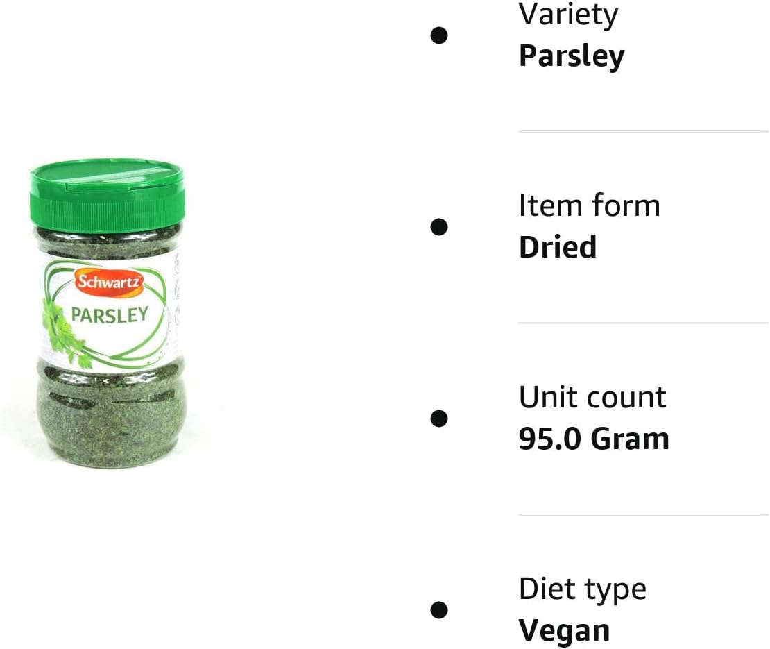 Schwartz Getrocknete Petersilie - Leichtes und frisches Kräutergewürz für Fisch, 95 g