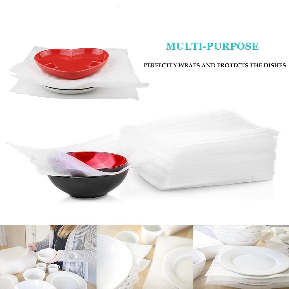 ASelected Cushion Foam Sheets - 100 Pcs 12" x 12" Low Density Polyethylene Wrap | Reusable 2
