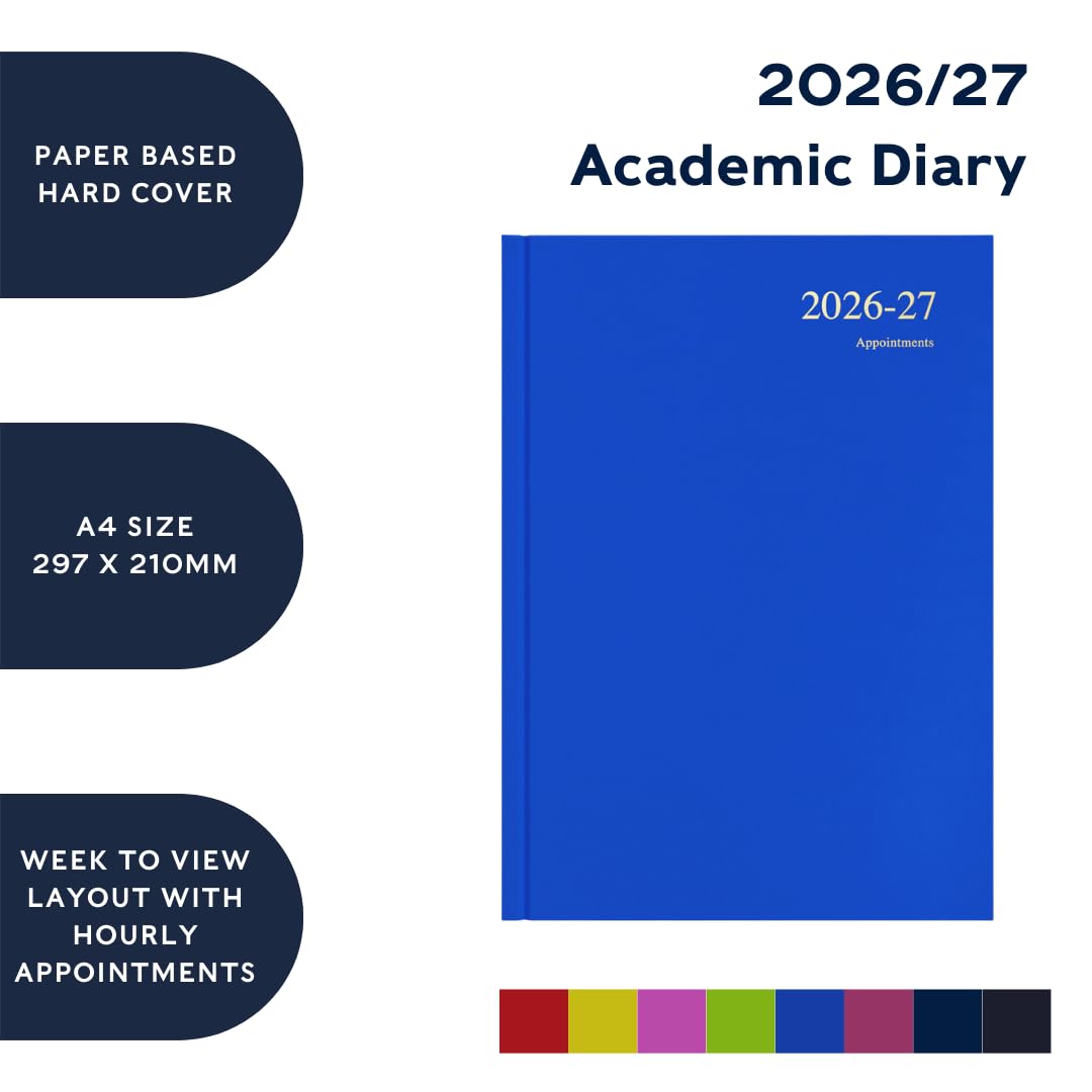 Collins 2026-2027 Academic Year Appointment Book - A4 Week-to-View Organizer | Hourly Slots 8am-7pm 4