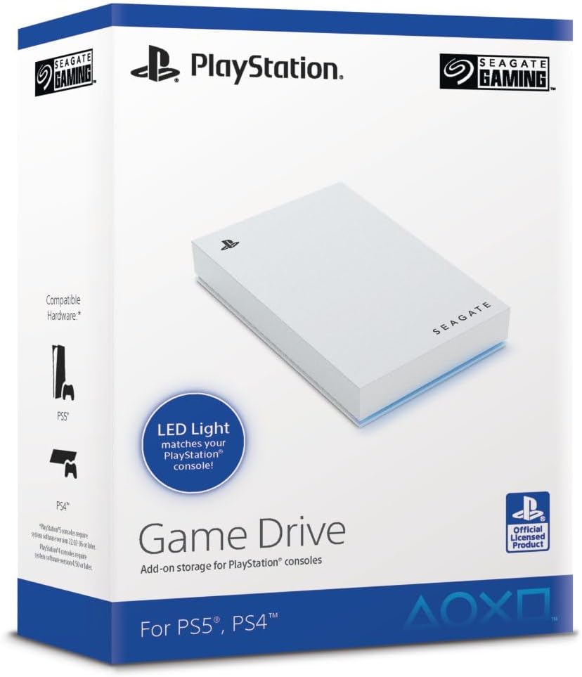 Seagate Game Drive for PS5, 5 TB, External HDD, 2.5", USB 3.0, Officially Licens