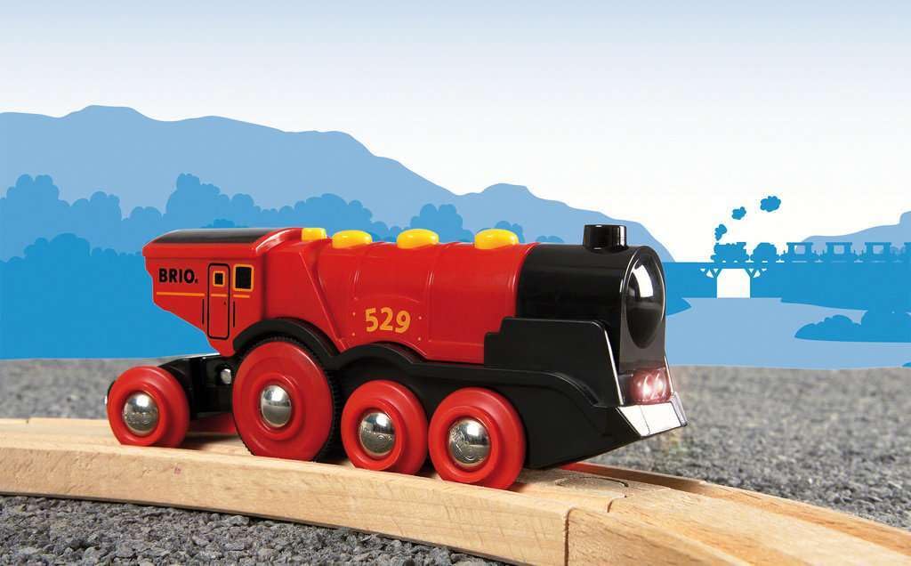 BRIO Mighty Red Locomotive Battery Powered Action Engine for Kids - Model 33592 7