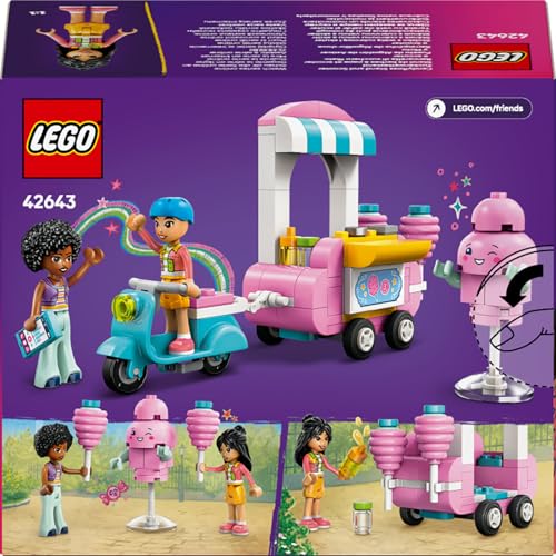 LEGO Friends Candyfloss Stand and Scooter Toy - Building Set with 2 Mini Dolls & Mascot, 110 Pieces 11