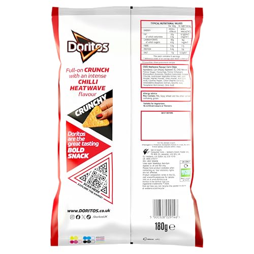 Doritos Chilli Heatwave Tortilla Chips Sharing Bag 180g