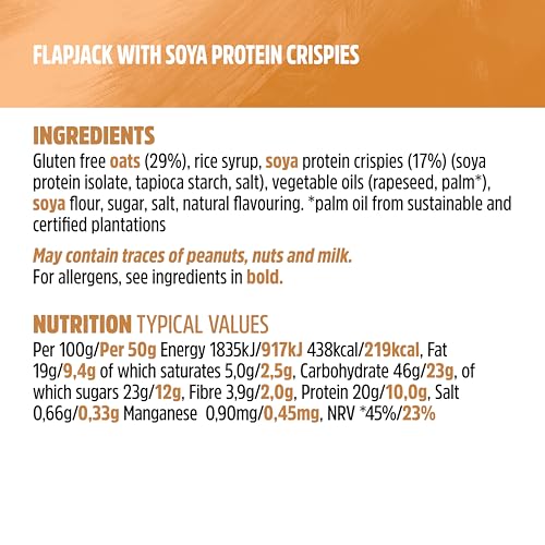 TREK Original Oat High Protein Flapjack – Glutenfrei, pflanzlich, vegan – 16 x 50 g Riegel 9