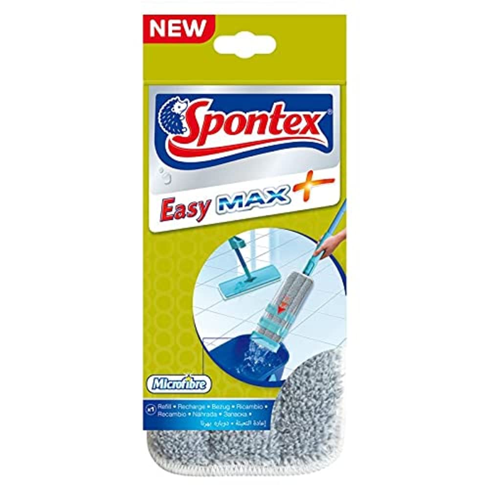Spontex Easy System Max+ Microfibre Mop Refill - Replacement Pad for Flat Mop