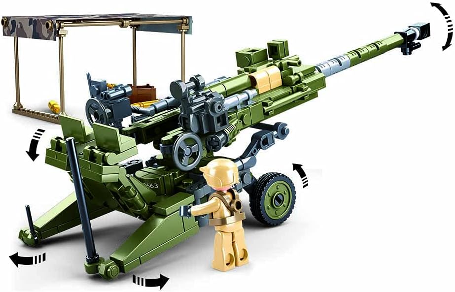 Sluban M777 Howitzer Artillery Building Set - 258pcs, Multicolored, Ages 6+ 4