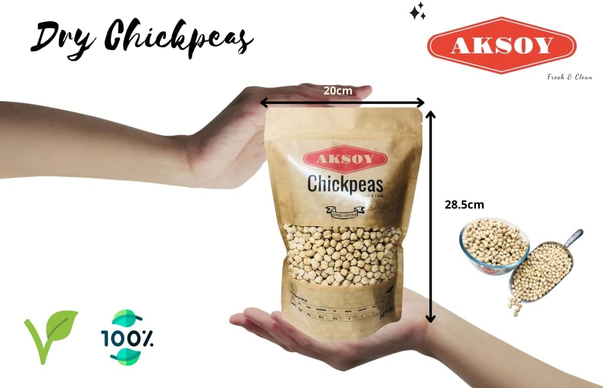 Aksoy - Premium Trockenkichererbsen XL Größe (12mm) 1KG 3
