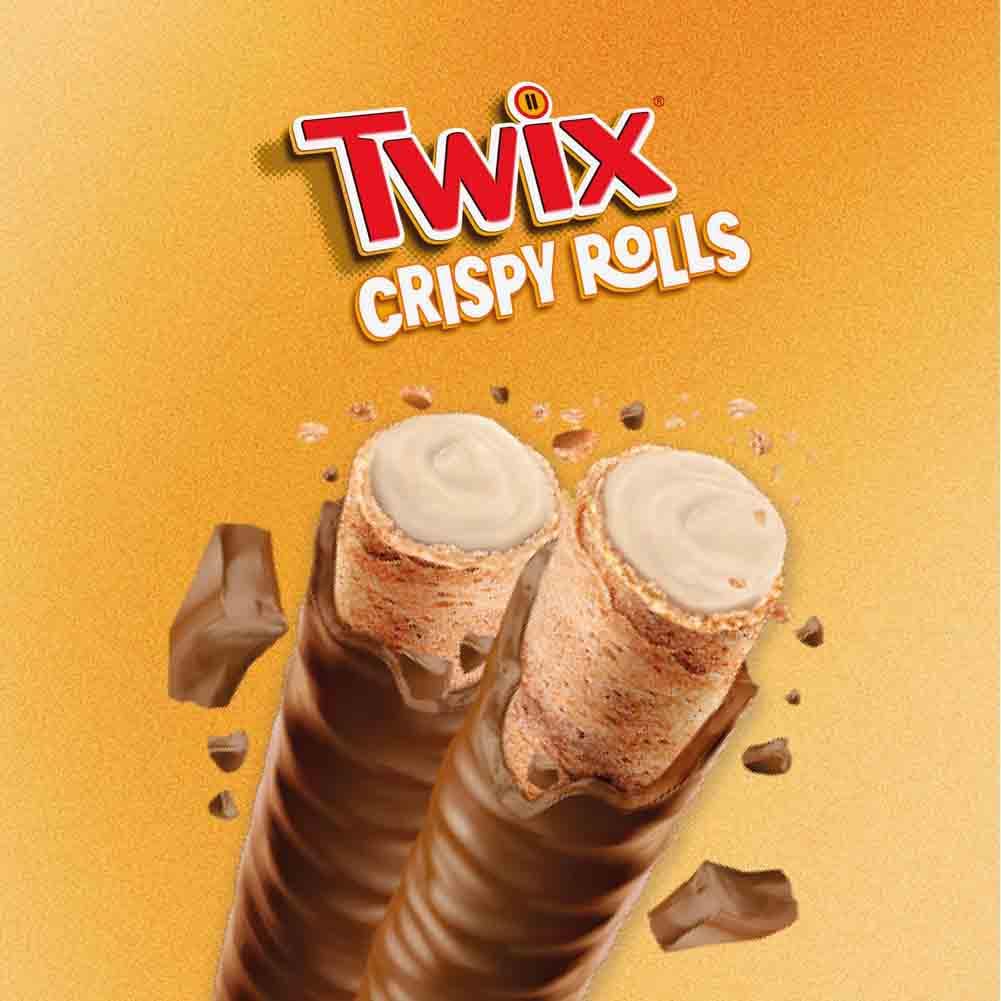 Twix Crispy Rolls, Snackriegel mit Milchschokolade, Karamell und Keksen, 24 x 22,5 g 4