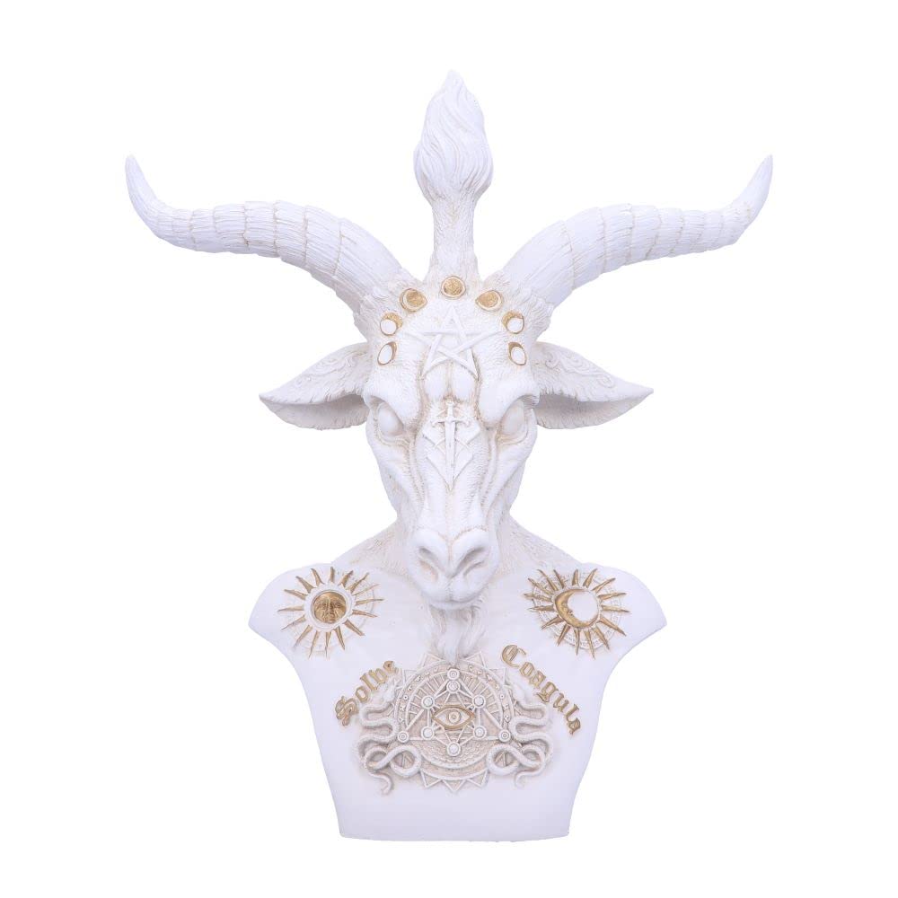 Nemesis Now Baphomet Bust - White Resin Sculpture | 33.5cm Height