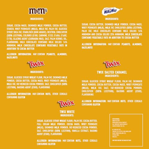 Twix Christmas Milk Chocolate Selection Box 140g with M&Ms and Milky Way Magic Stars 6