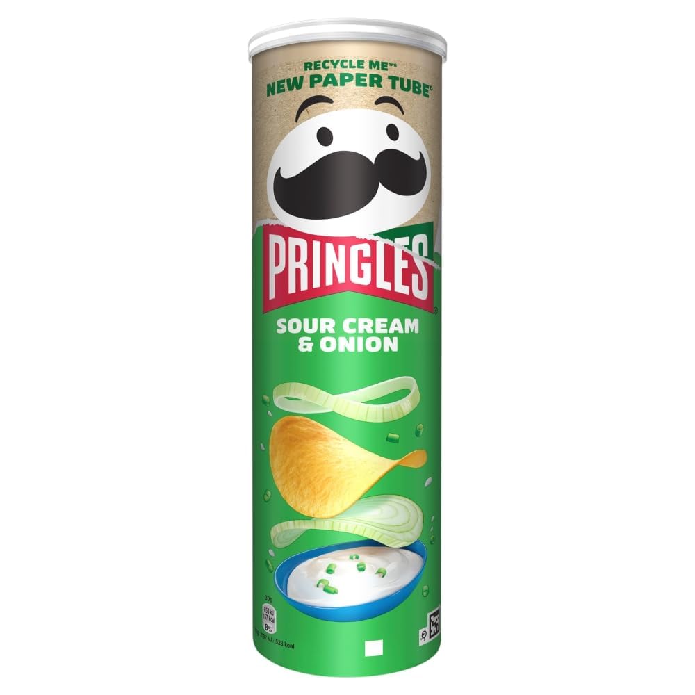 Pringles Sour Cream &amp; Onion Chips 185g